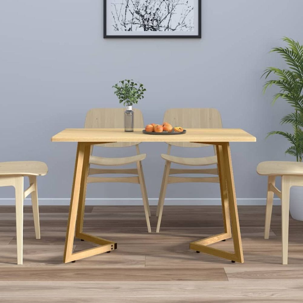 Vidaxl Jedálenský stôl, svetlohnedý, 120x60x74 cm, MDF a železo